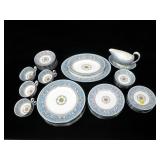Lot, 2 boxes Wedgwood bone china: platter;