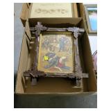 Lot, 3 Victorian prints in walnut frames