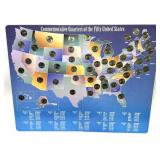 State quarter map with coins, 50 pcs.