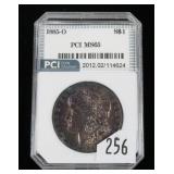 1885-O Morgan dollar, PCI slab certified MS-65