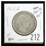 1912-D Barber half dollar