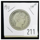 1911 Barber half dollar