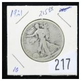 1921 Walking Liberty half dollar