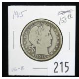 1915 Barber half dollar