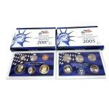 x2- 2005 Proof sets, -x2 sets, Sold by the piece,