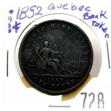 1852 Canadian bank token