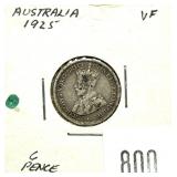 1925 Australian 6 pence