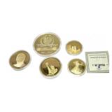 Lot of tokens and replica coins, 5 pcs.