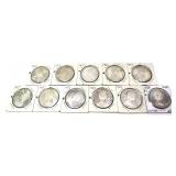 x11- Canadian silver dollars, -x11 dollars, Sold