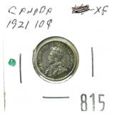 1921 Canadian 10 cents