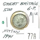 1941 English 6 pence