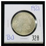 1921 Morgan dollar, BU