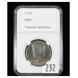 1976 Kennedy half dollar, gem BU