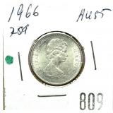 1966 Canadian quarter