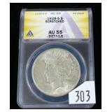 1928-S Peace dollar, ANACS slab certified