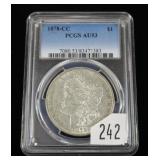 1878-CC Morgan dollar, PCGS slab certified AU-53