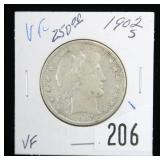 1902-S Barber half dollar