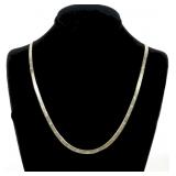 Sterling silver 16" serpentine chain, 3.9 grams