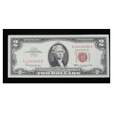 $2 Red seal note, series of 1963, Unc.