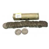 Roll of 1951 Jefferson nickels