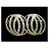Sterling silver incised loops pin, approx. 1.75"L.