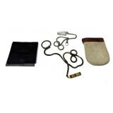 Lot of coin pouches and chain
