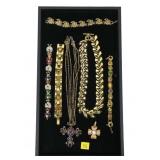 Lot, fashion jewelry, ladybug bracelet as is