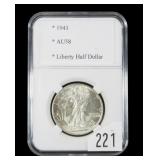 1943 Walking Liberty half dollar, AU
