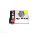 Simmons 1" medium ring set, 4 x 4 Matte