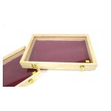 2- Cherry and glass display cases,