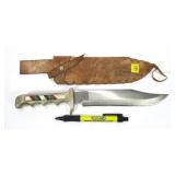 Lot, two knives with sheaths