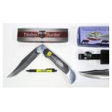 Lot, three knives, as new in boxes!