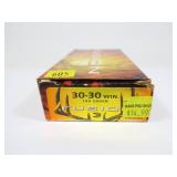Box of Fusion .30-30 WIN 150-grain cartridges