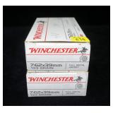 2- Boxes of Winchester 7.62 x 39mm 123-grain