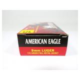 Box of American Eagle 9mm Luger 115-grain