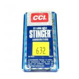 Box of CCI .22 LR Stinger cartridges