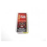 Box of Hornady .22 Mag. 30-grain V-Max cartridges