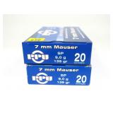 2- Boxes of PPC 7mm Mauser 129-grain SP cartridges
