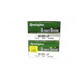 2- Boxes of Remington .38 SPL +P 125-grain