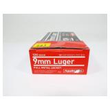 Box of Aguila 9mm Luger 124-grain FMJ cartridges