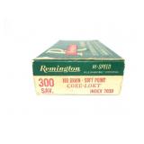 Box of Remington .300 Savage 180-grain
