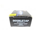 Box of Doubletap .45 ACP +P 225-grain hardcast