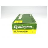 Box of Remington .32 Automatic 71-grain