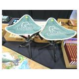 Pair of Ducks Unlimited Folding 3-leg stools