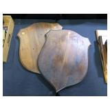 Lot, two walnut 22" plaques