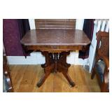 Victorian Marble top walnut table,