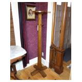 Oak Costumer, with revolving top, 60" H.