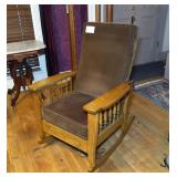 Oak Rocking Morris Chair