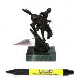 Remington Bronze on Marble Base, "End of Day"