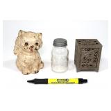 Lot: Vintage C/I & Glass Still Banks